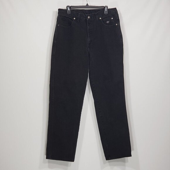 Harley Davidson  Black Jeans Size 33" X 30.5" no size tag /refer to measurements - Picture 1 of 5